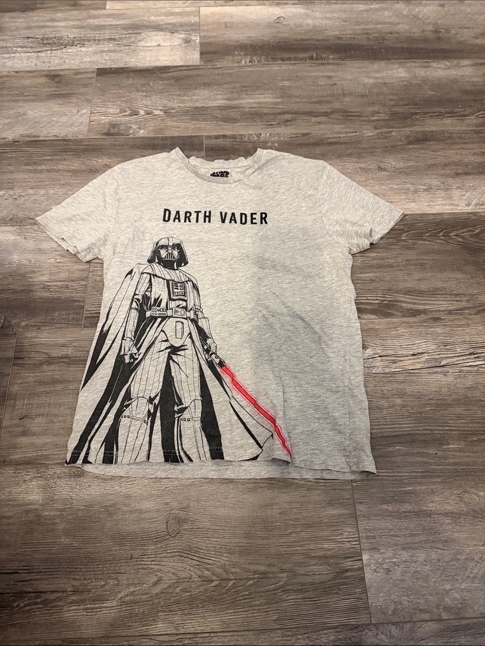 Star Wars Gray Darth Vader‎ Tee with Red Lightsaber Detail